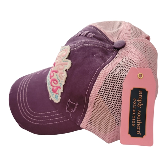 Simply Southern Lake Vibes Distressed Look Trucker Cap - Picture 3 of 6